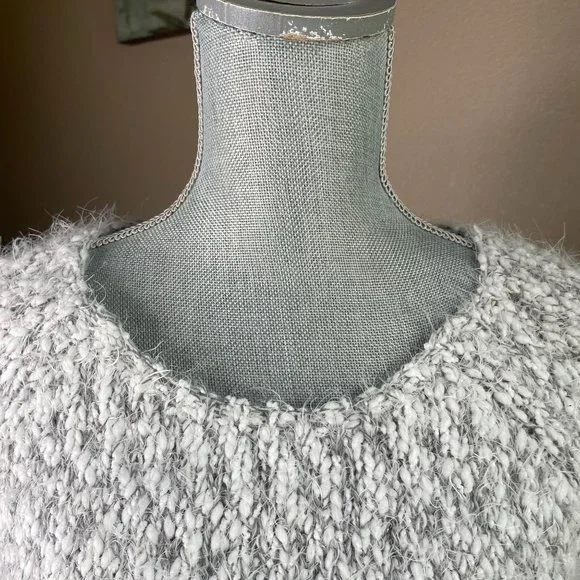 Buffalo White Gray Eyelash Cozy Sweater Small - Picture 4 of 8